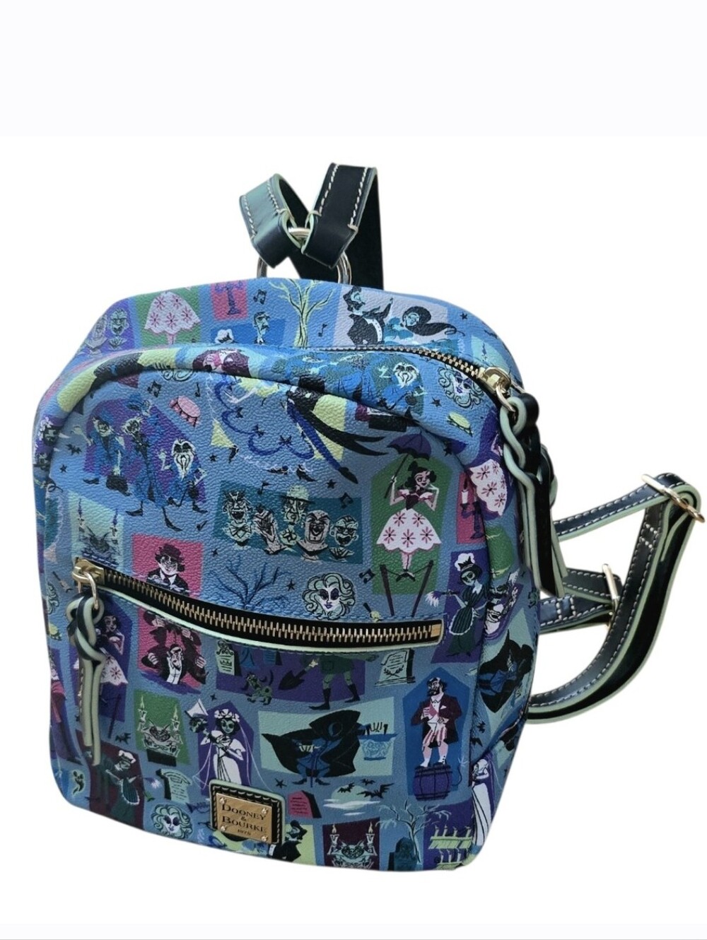 Dooney & Bourke Disney Haunted Mansion wallpaper pebbled leather backpack
